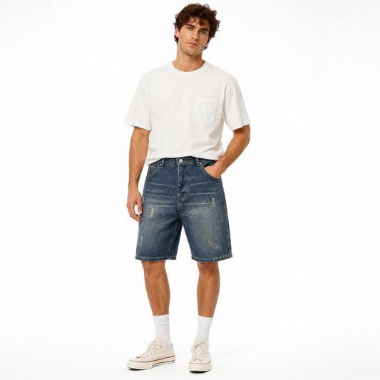 HME Men’s Signature Grey Denim Shorts