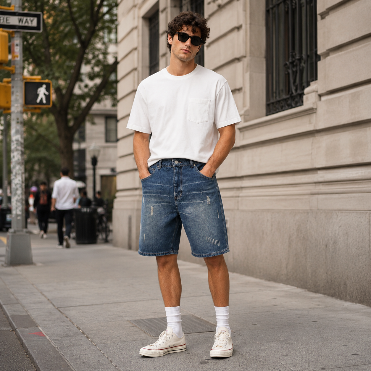 HME Men’s Signature Grey Denim Shorts