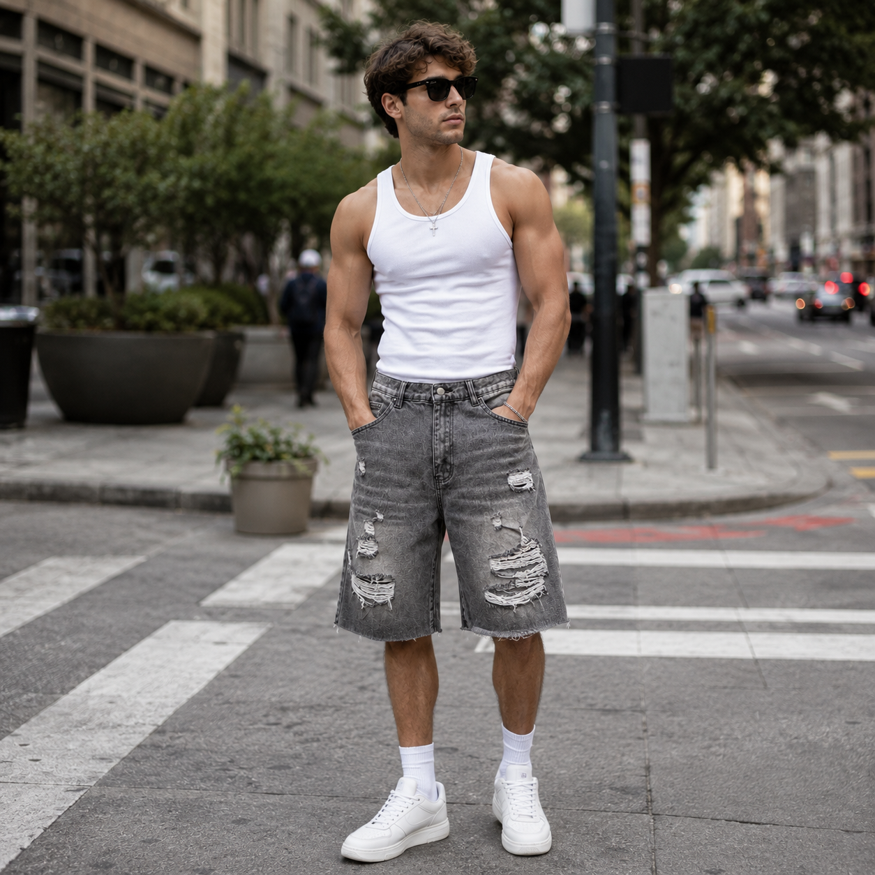 HME Men’s Signature Dark Wash Denim Shorts